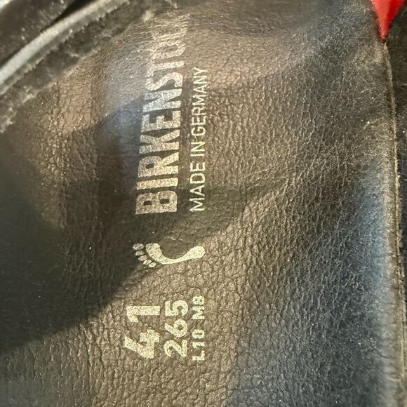 Birkenstock Men’s Arizona Split 2 Strap Sandal Size 41 8 - 8.5 Red Black Classic - Picture 5 of 9